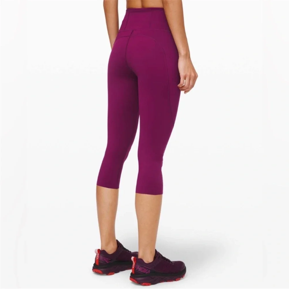 Lululemon Fast and Free Crop II 19" *Nulux Marvel - Picture 2 of 6